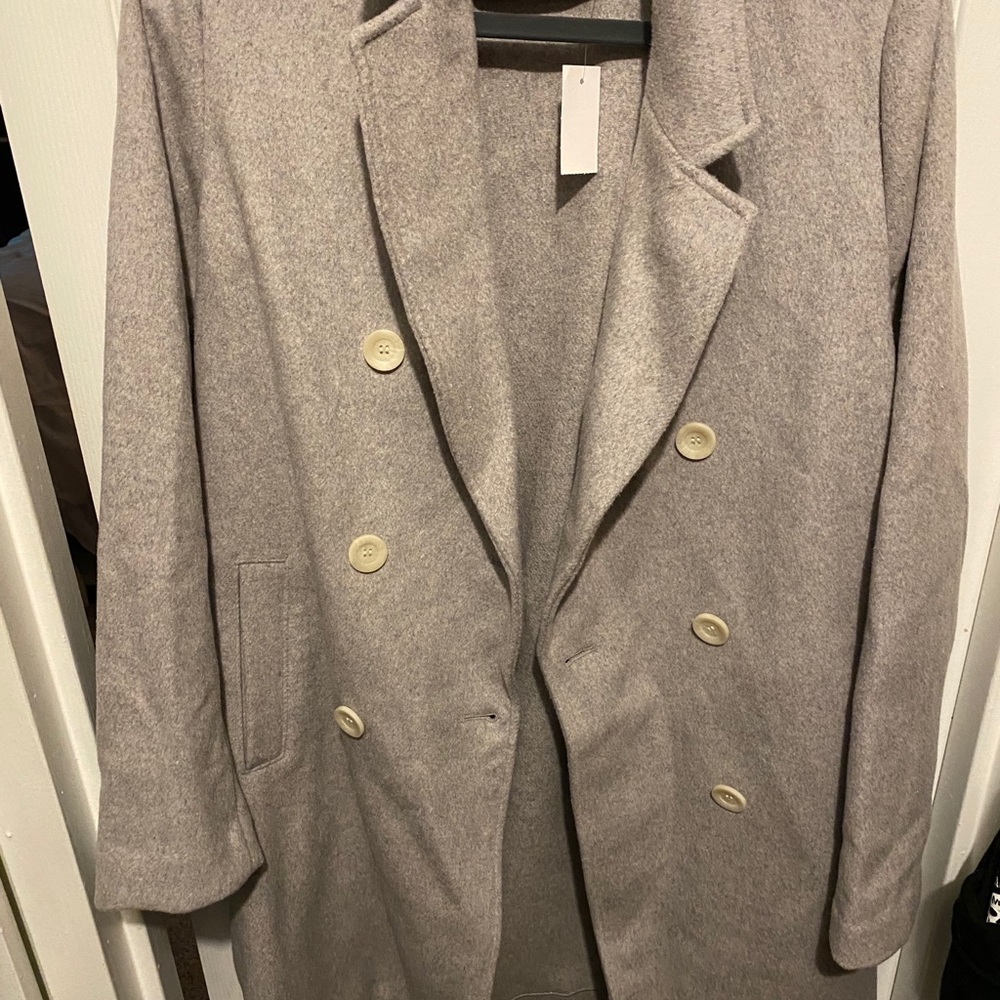 Loft Light Grey Peacoat (NWT)